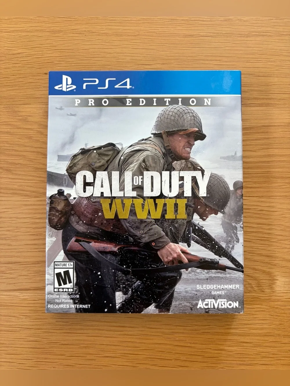 Sony PS4 Pro PlayStation 4 Pro in Jet Black with Controller + Call of Duty WWII